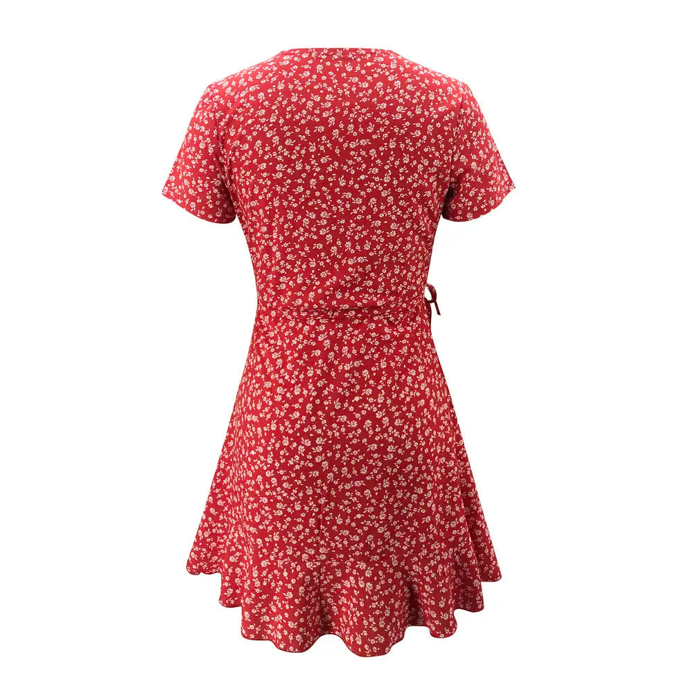 Robe Courte Fleurie Femme Été