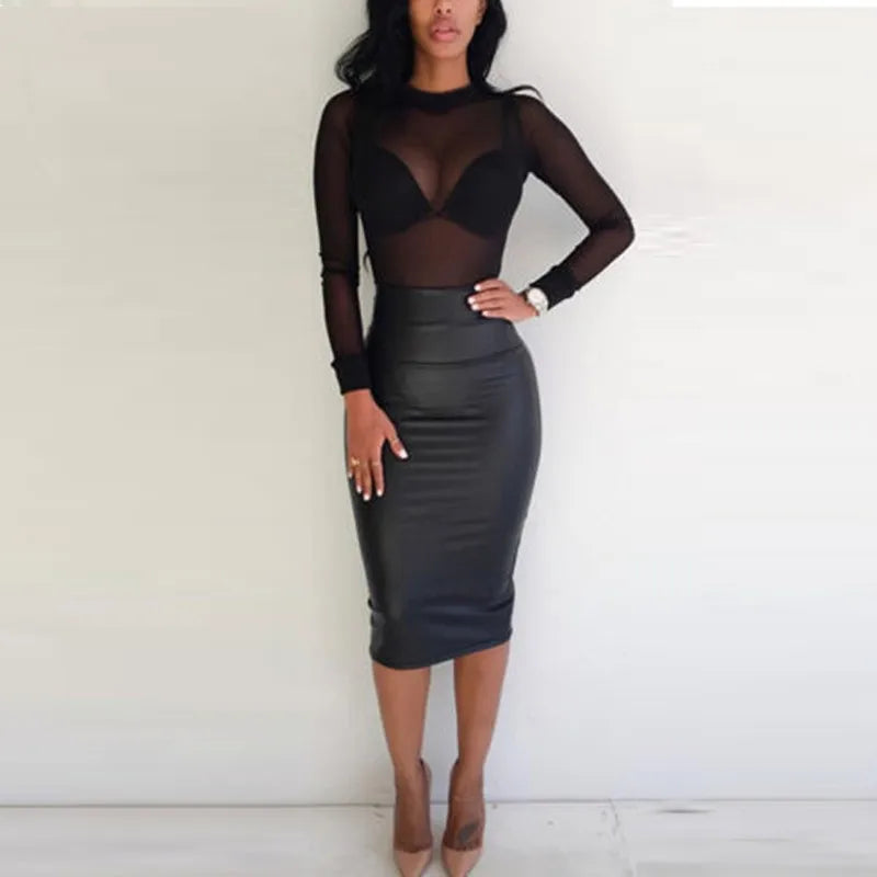 Haut Chic Transparent en Mesh