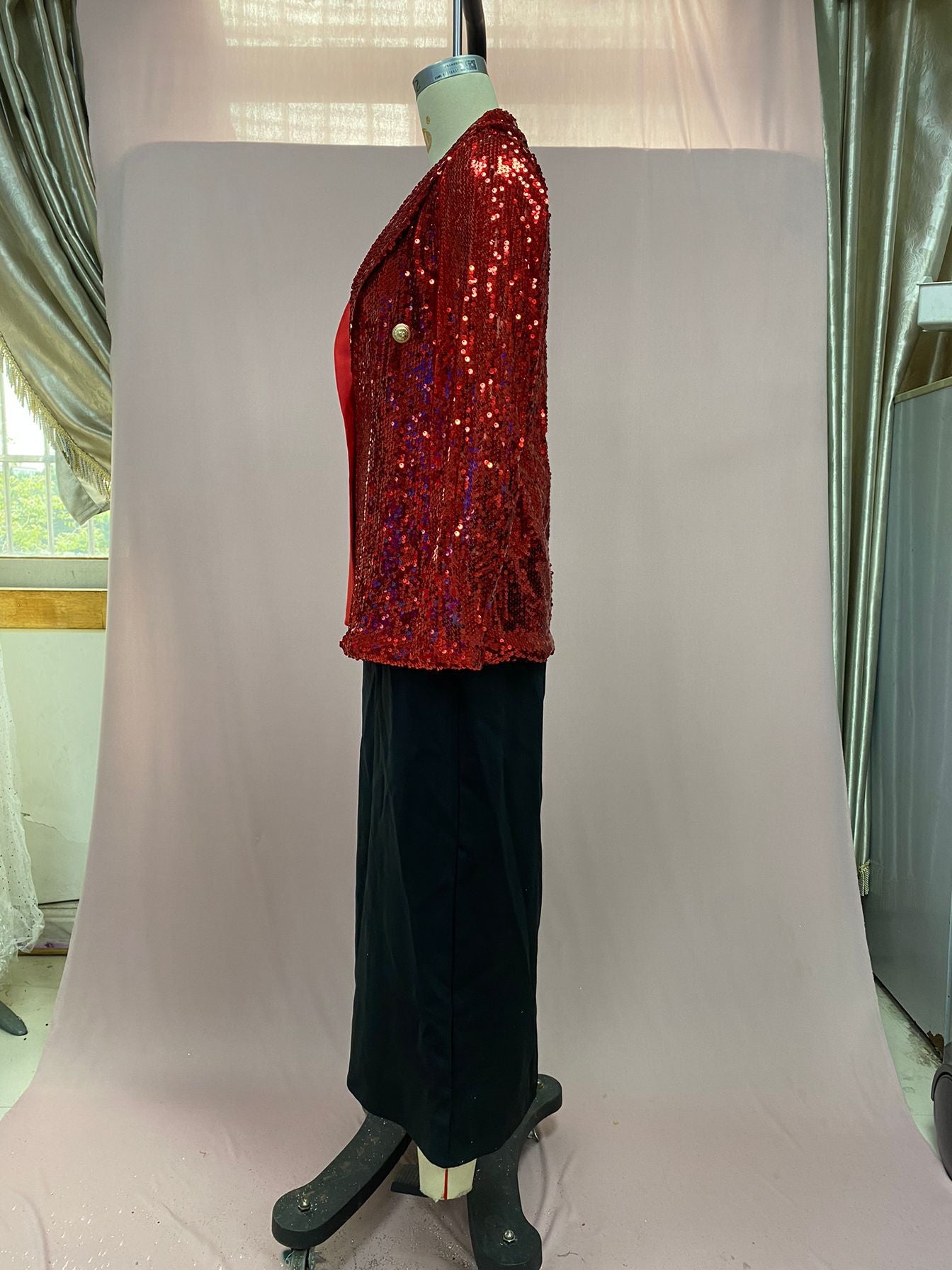 Mini Robe de soirée à Sequins Manches Longues,