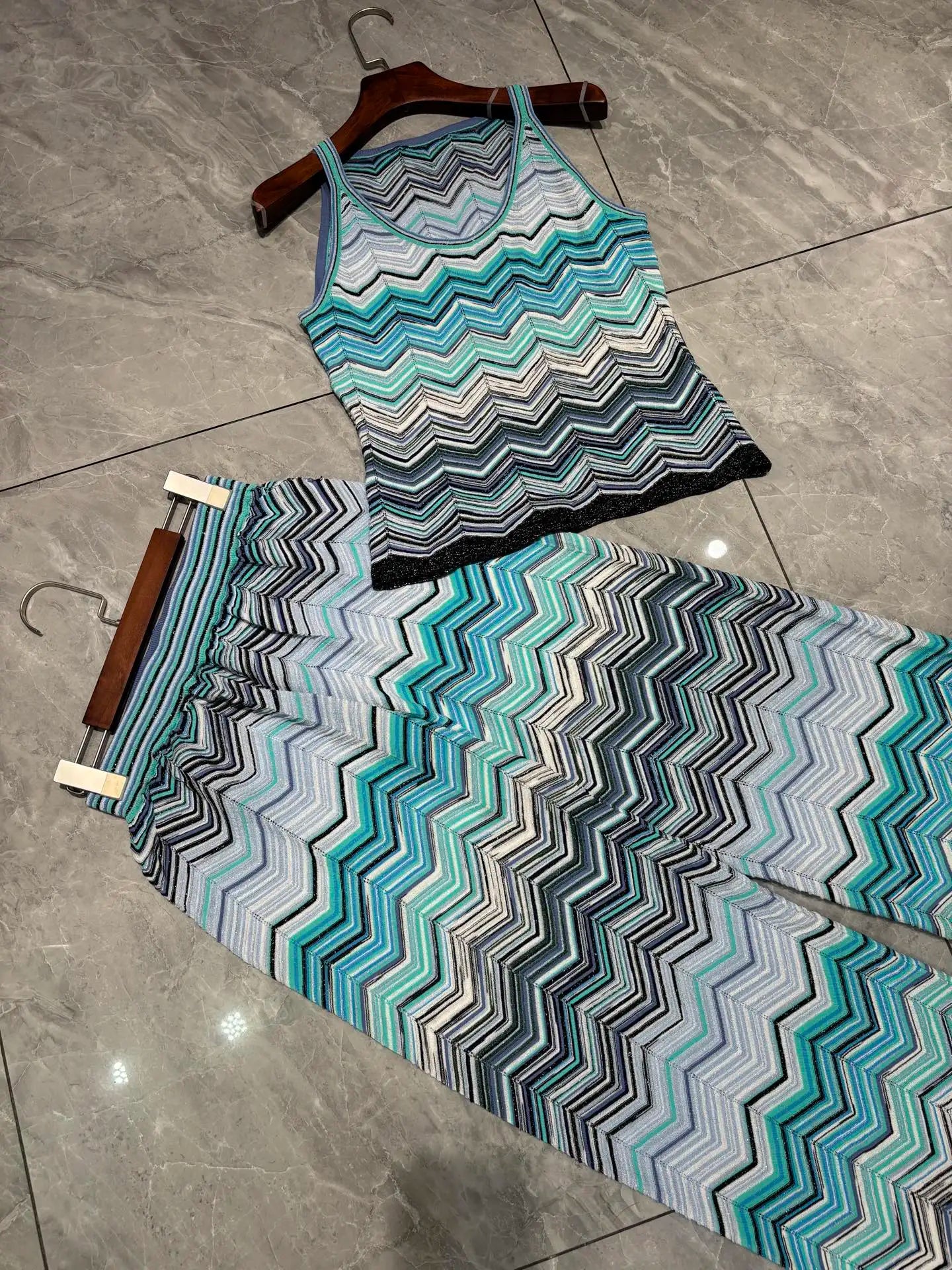 Ensemble Femme 2 Pièces Imprimé Chevron