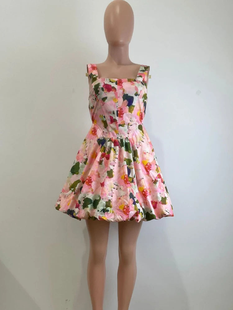 Robe Courte d'Été à Fleurs