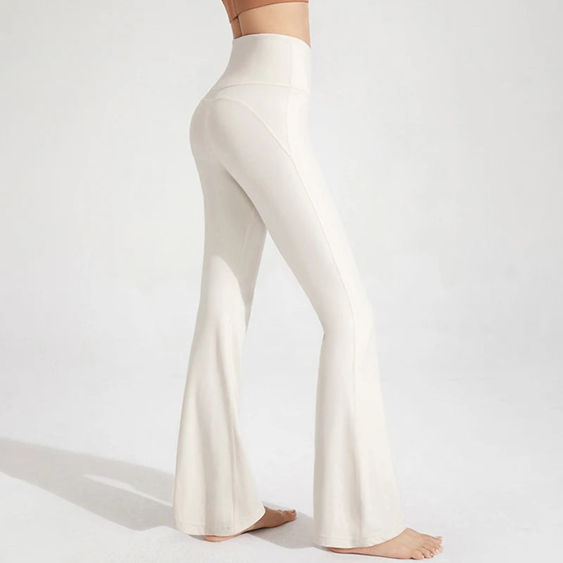 Pantalon à pattes d'éléphant Évasé à Taille Haute