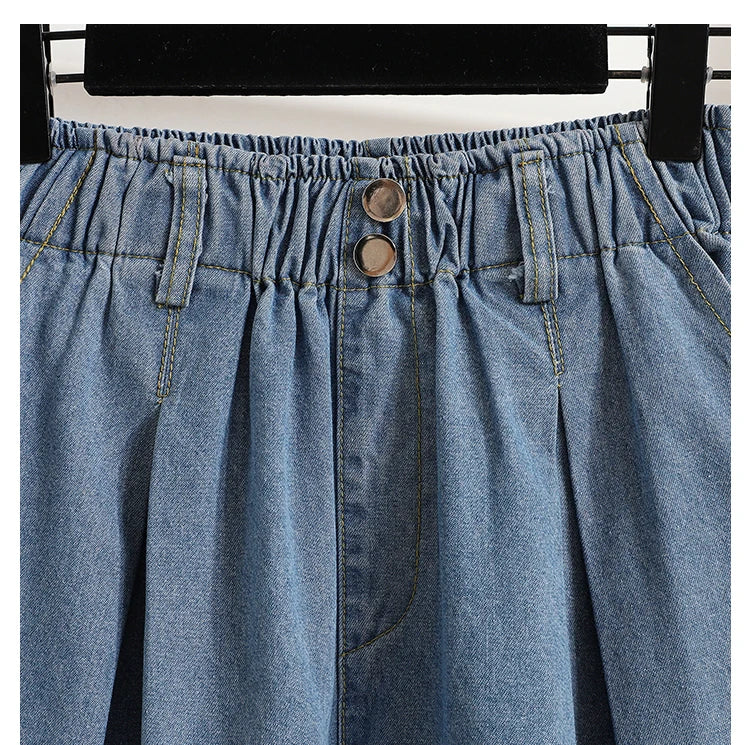 Short en Jean Femme Taille Haute