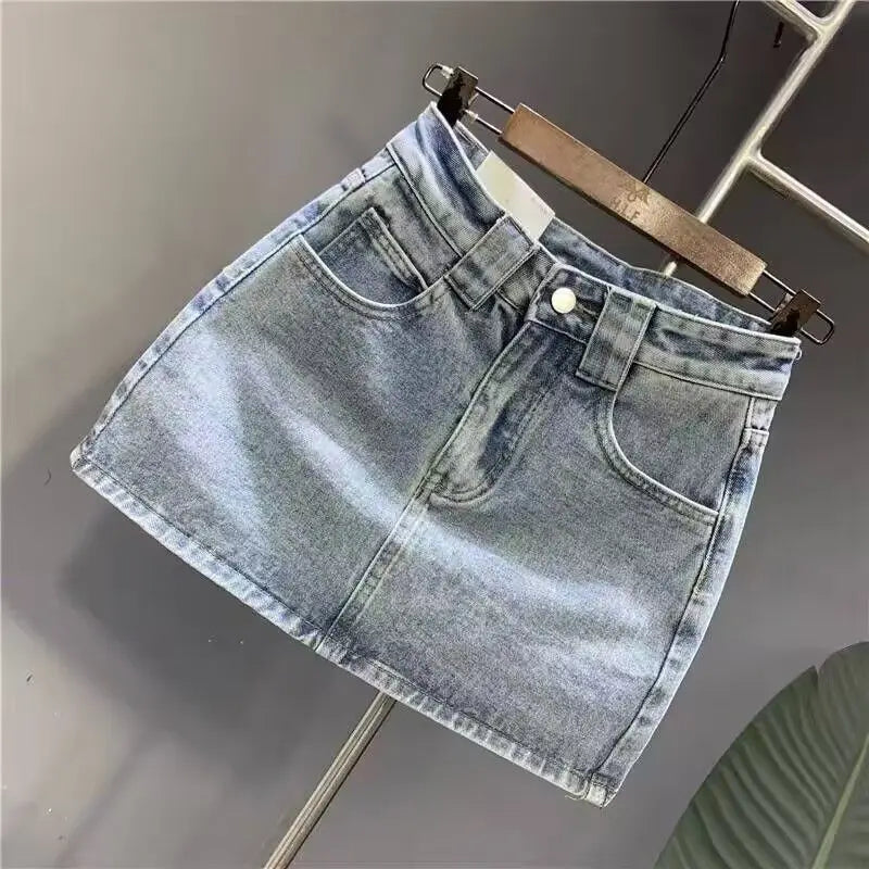 Jupe en Jean Femme Taille Haute