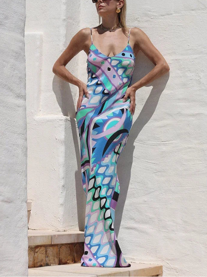 Robe Longue Femme Été Imprimée Sexy