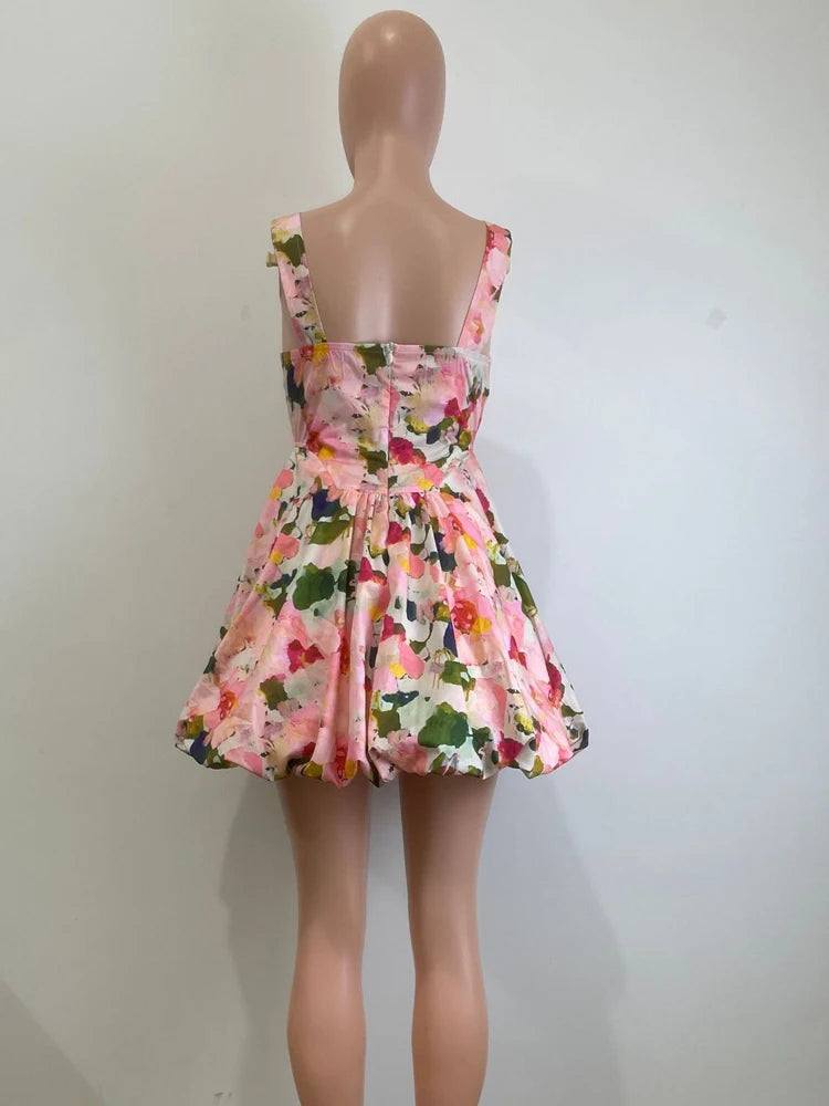 Robe Courte d'Été à Fleurs
