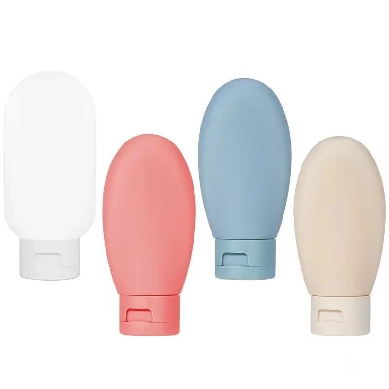 Coffret de 4 Bouteilles Rechargeables en Silicone