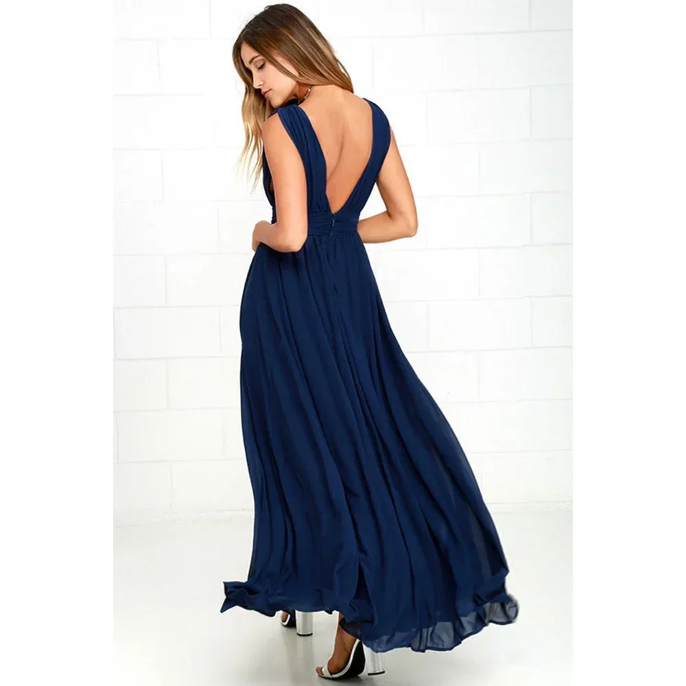 Sexy Robe Longue Dos Nu Femme