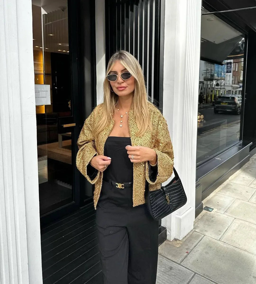 Blouson Bomber Pailleté Femme - Automne