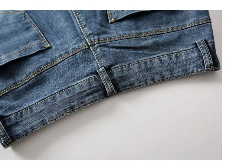 Short en Jean Bleu Femme
