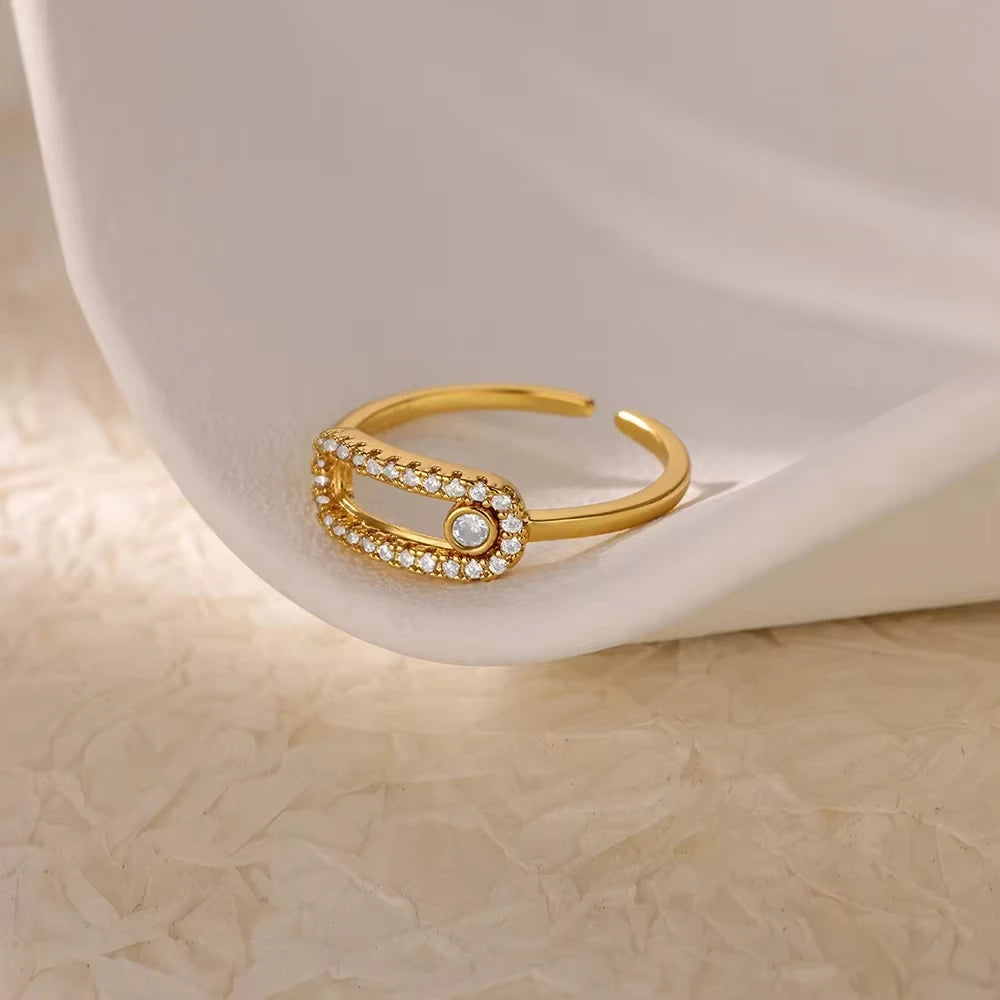 Bague Femme Luxe Géométrique