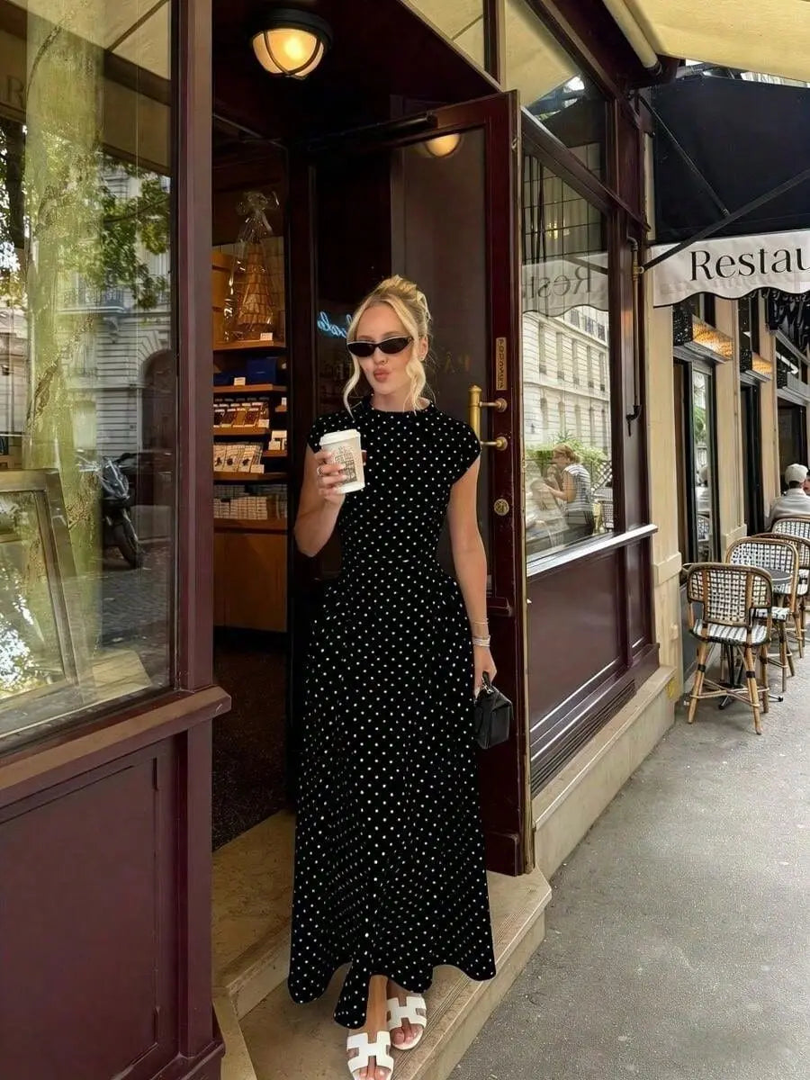 Robe Femme Vintage à Pois
