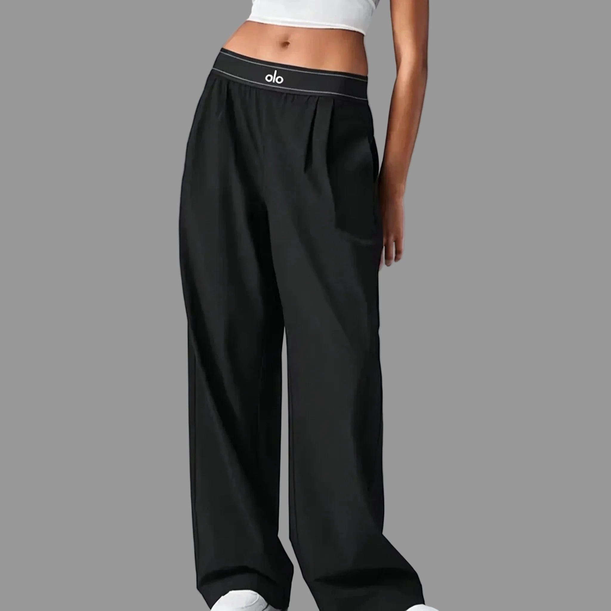 Pantalon Large Léger de Sport et Détente à Taille Élastique