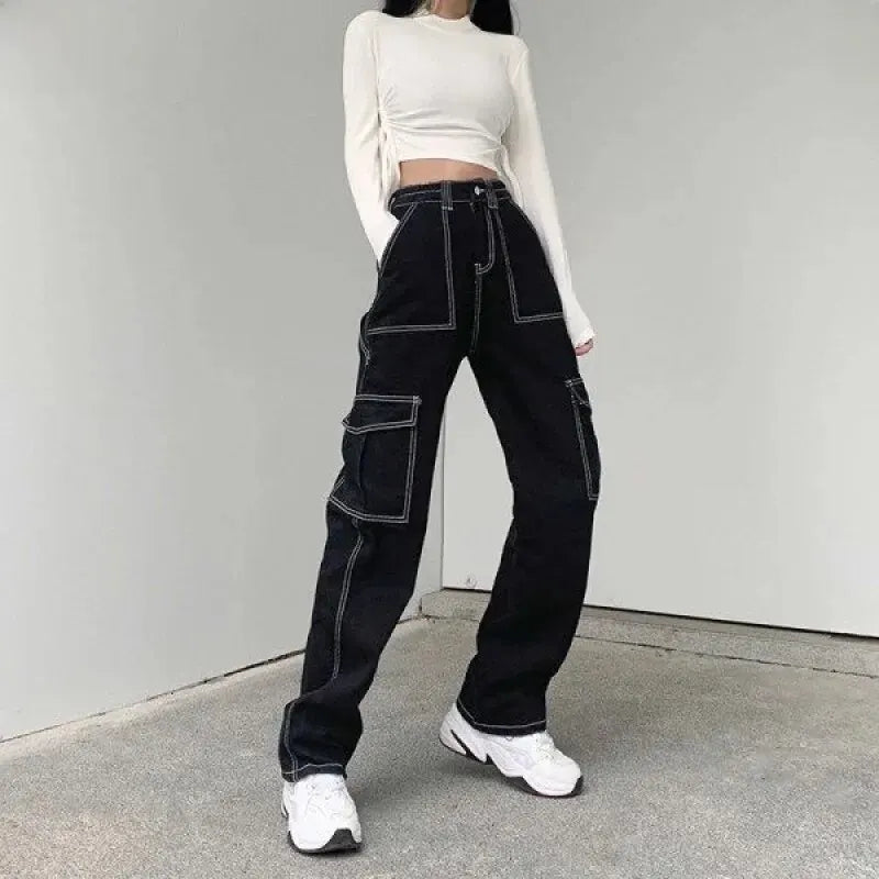 Black streetwear jeans