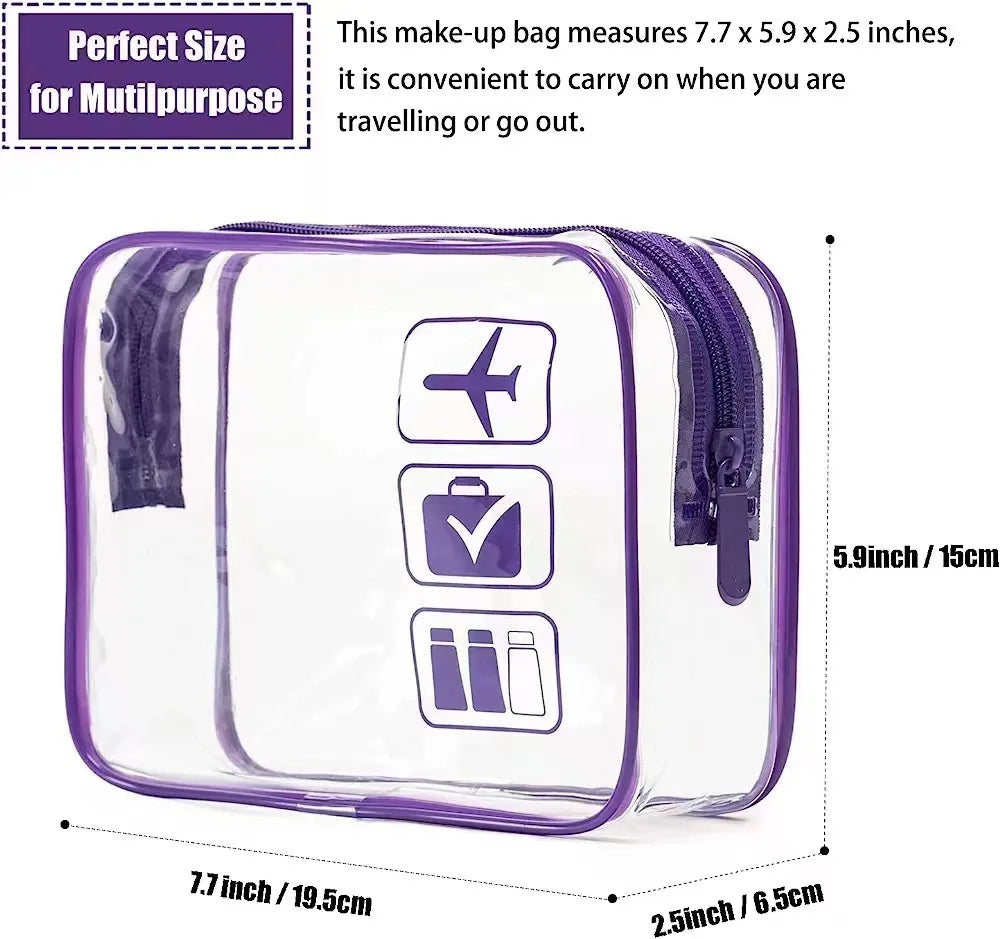 Trousse Transparente avec Fermeture Zippée