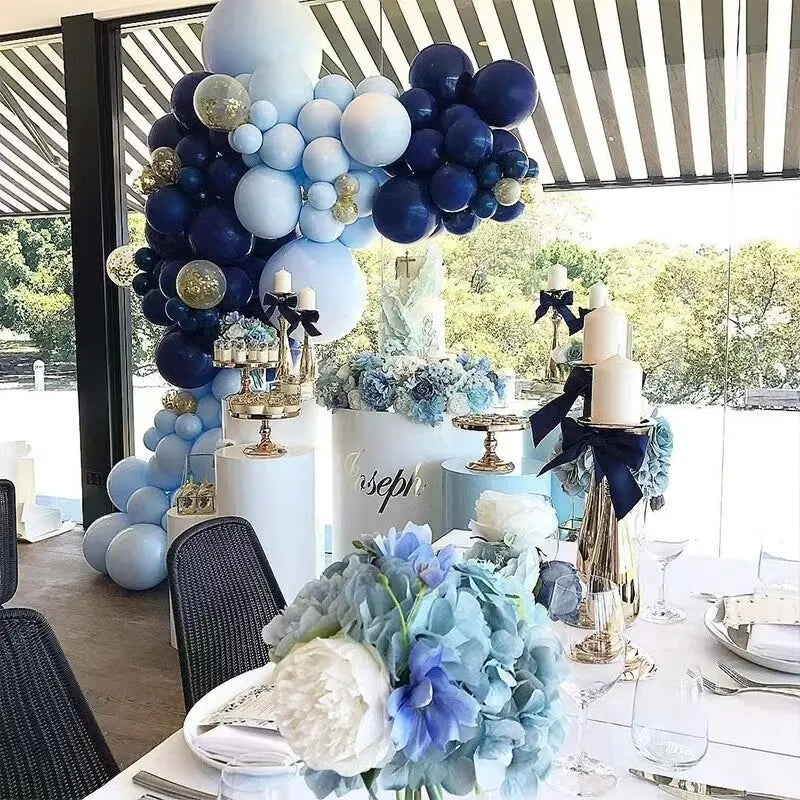 72pcs Decorative Blue Balloon Arch