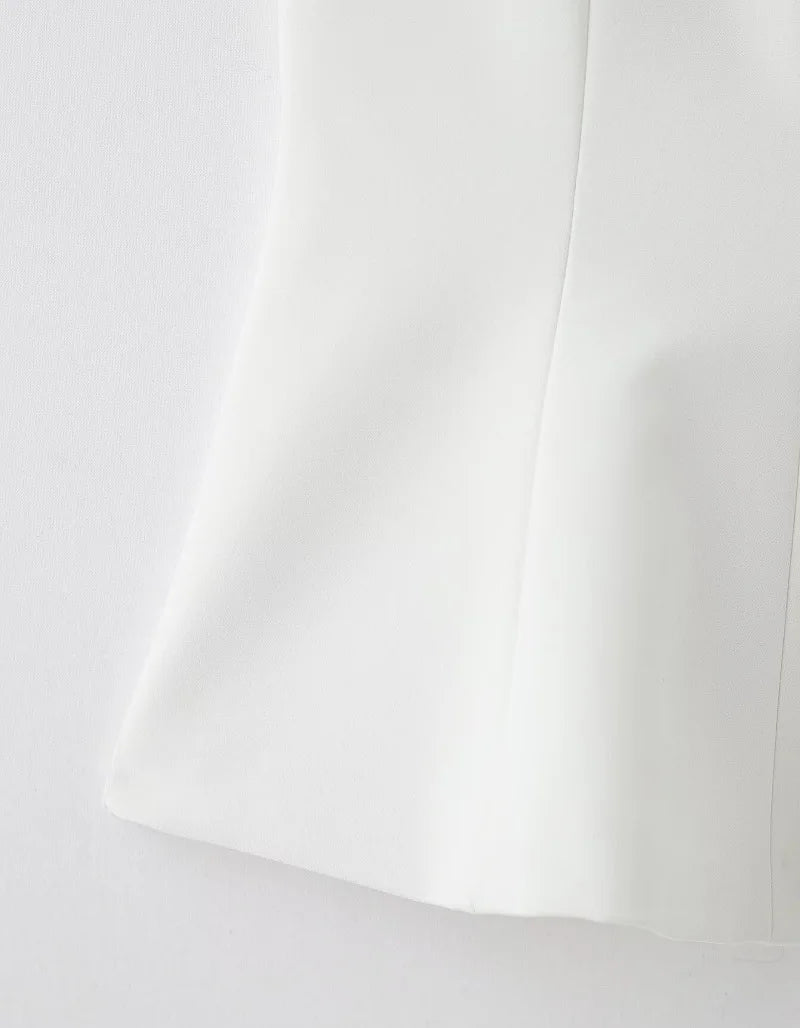 Top Sans Manches avec Nœud Blanc