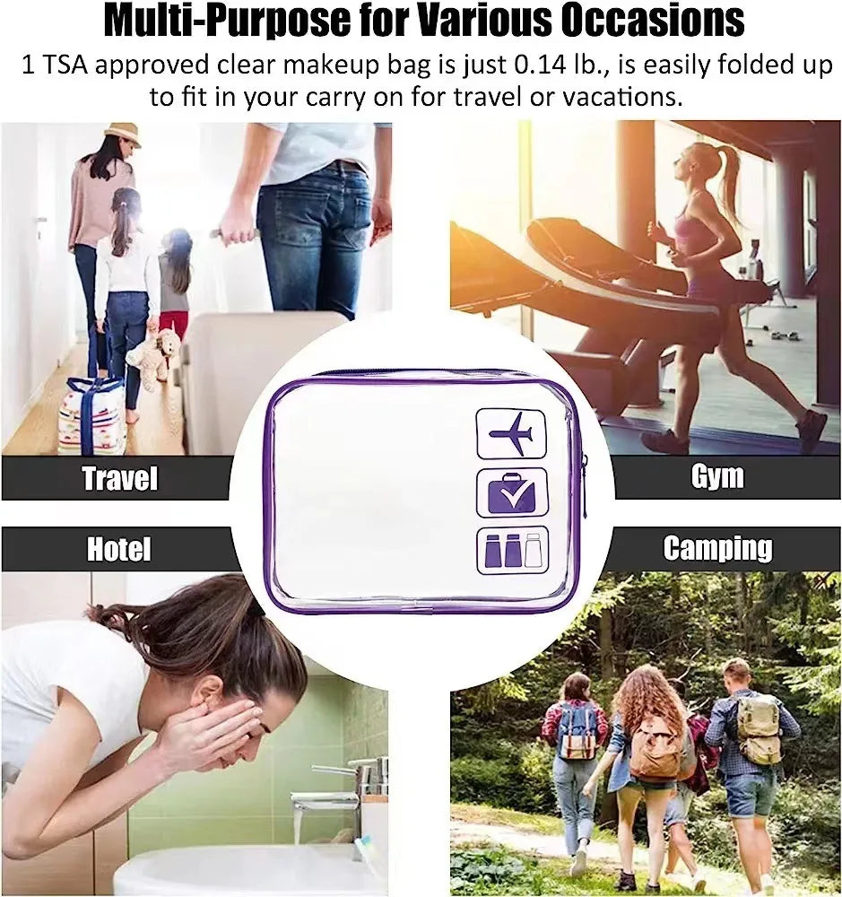 Trousse Transparente avec Fermeture Zippée