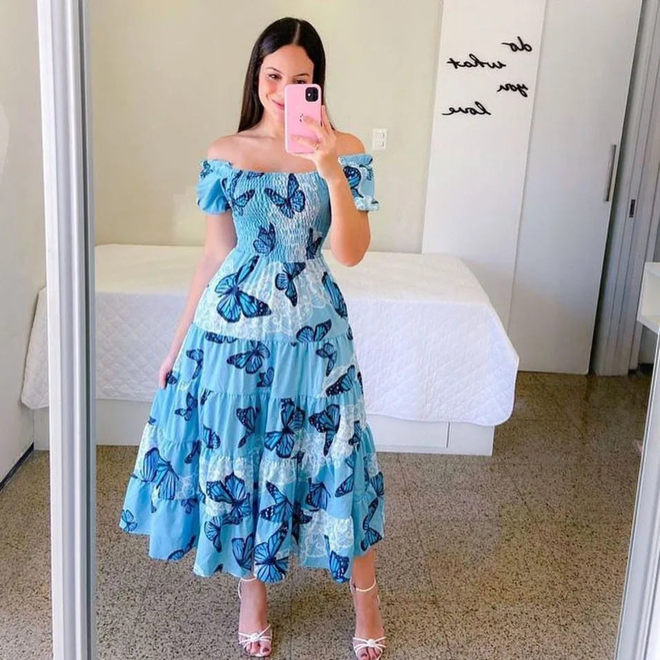 Women's Polka Dot Bohemian Dress