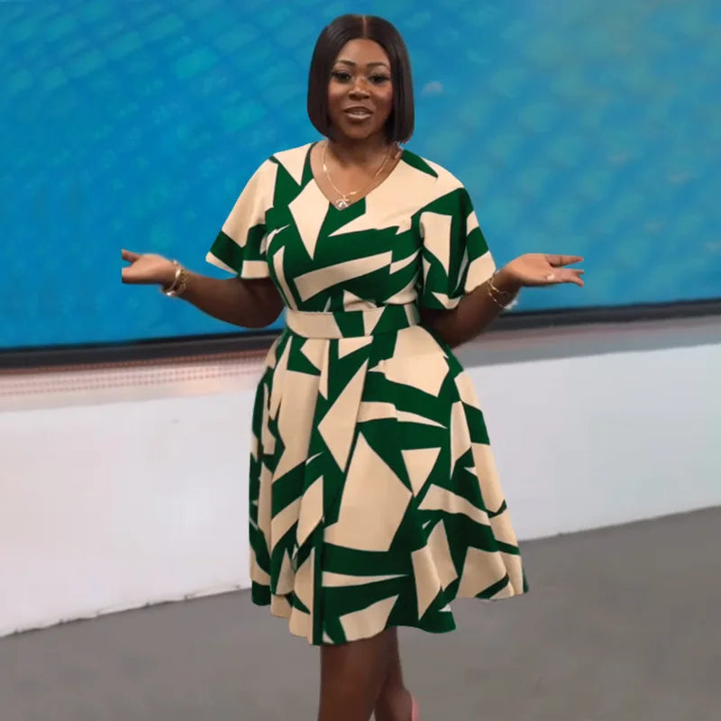 Robe Mini d'Été Femme Grande Taille