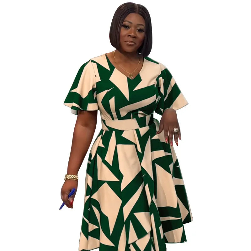 Robe Mini d'Été Femme Grande Taille