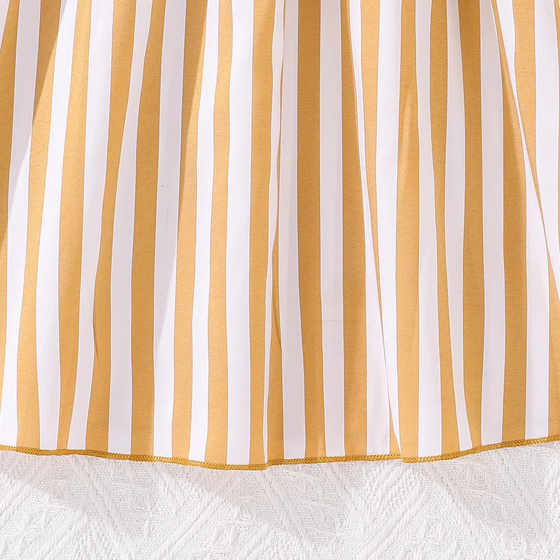 Cute and Casual Striped Top and Skirt for Girls
