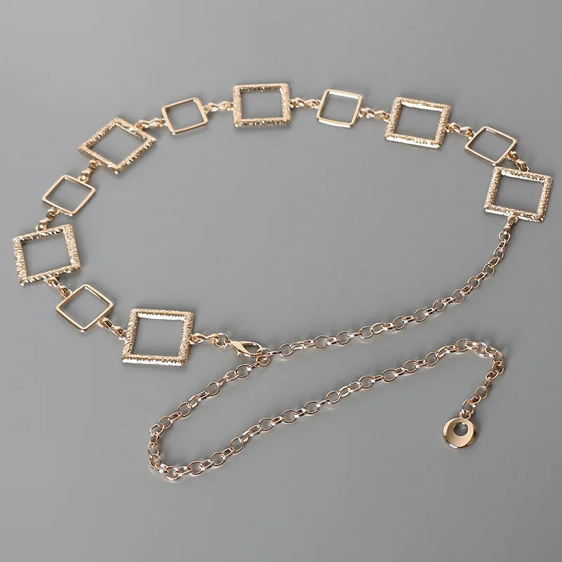 Chaîne de Taille Dorée Quadrilatère