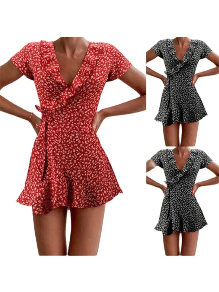 Robe Courte Fleurie Femme Été