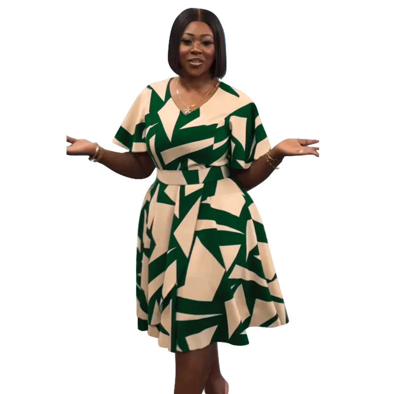 Robe Mini d'Été Femme Grande Taille