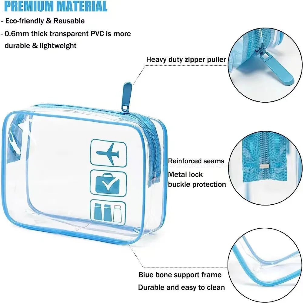 Trousse Transparente avec Fermeture Zippée