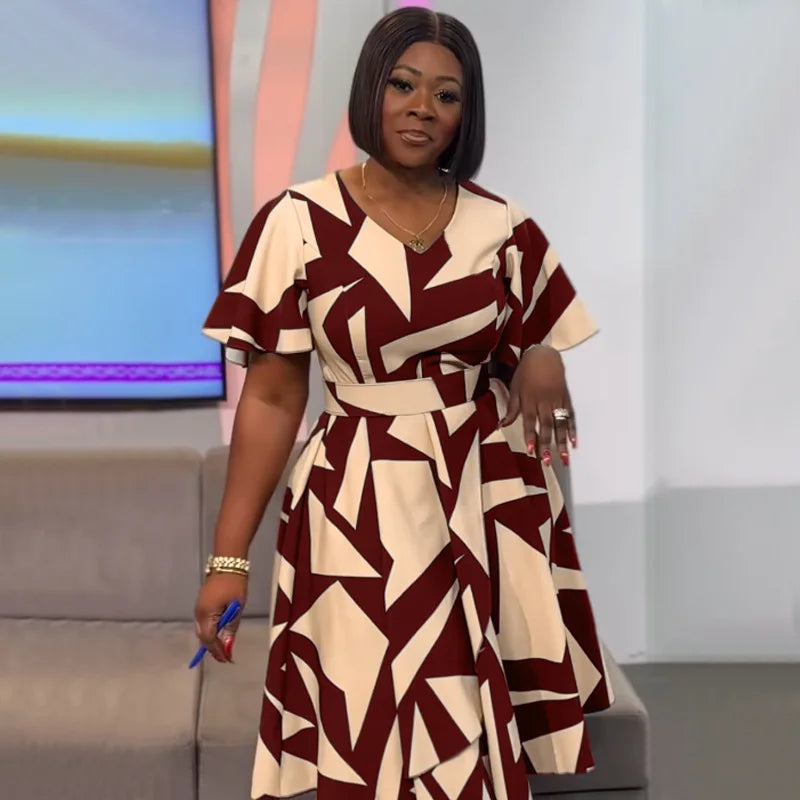 Robe Mini d'Été Femme Grande Taille