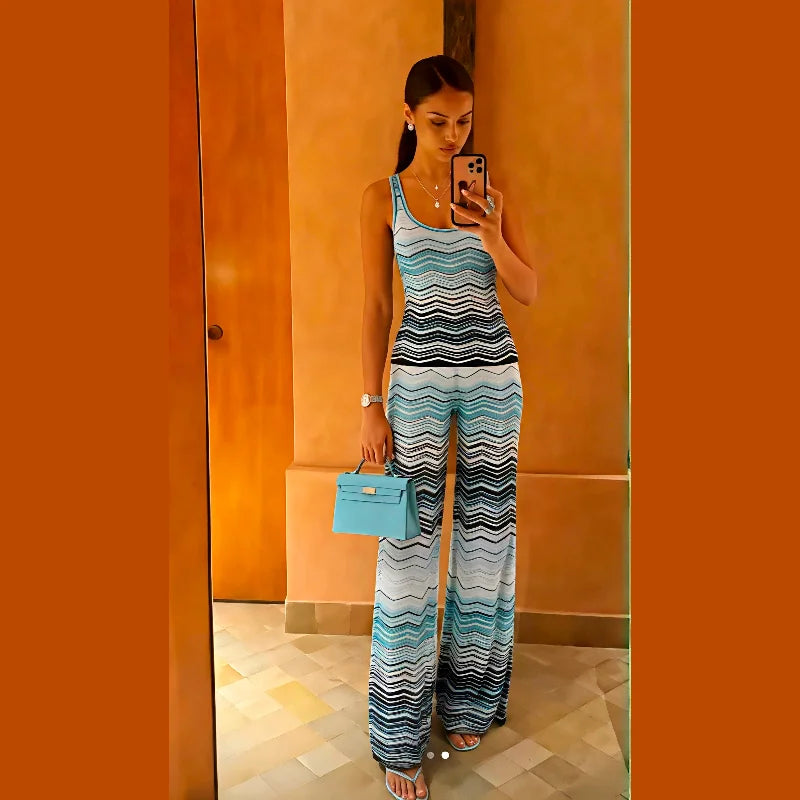 Ensemble Femme 2 Pièces Imprimé Chevron
