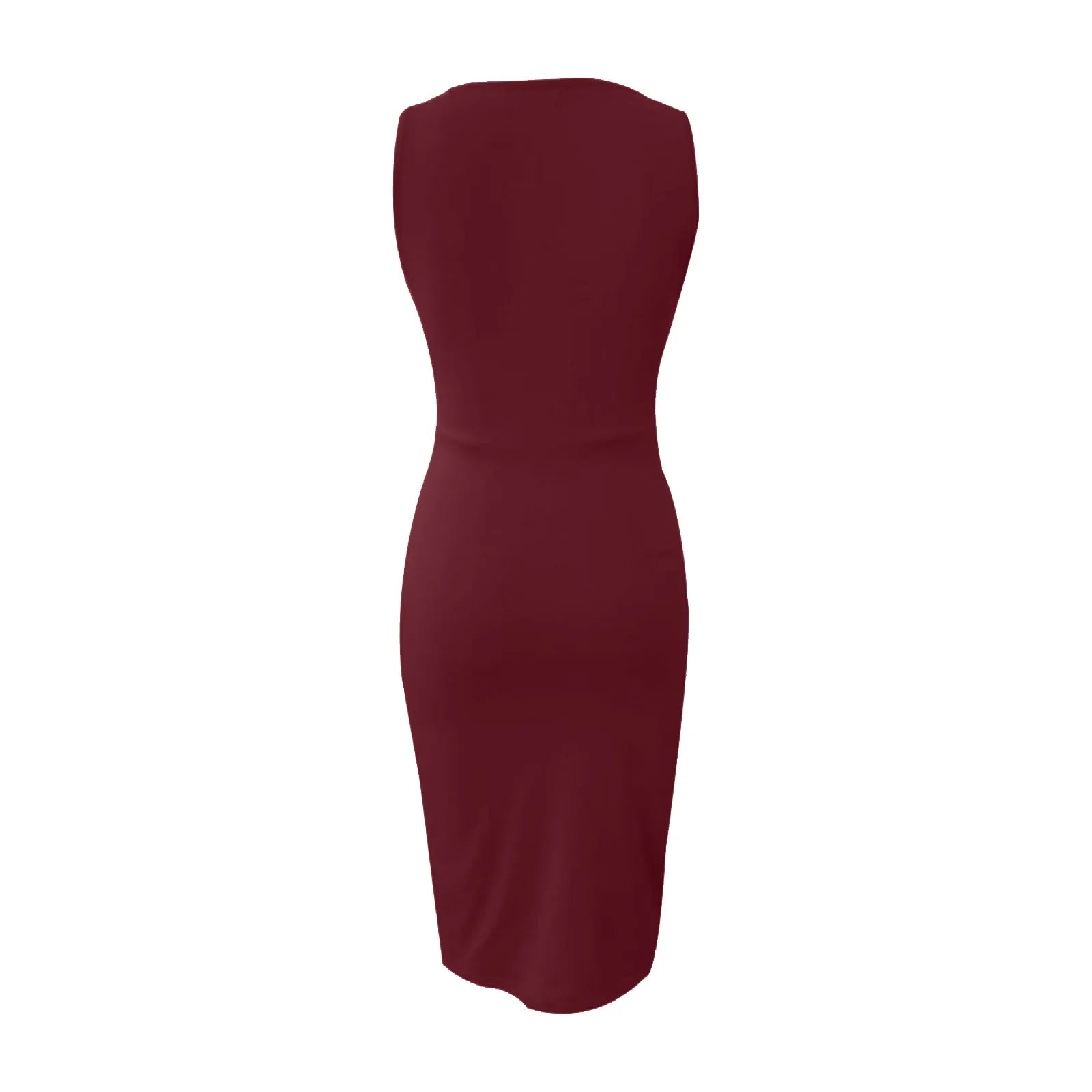 Summer Sleeveless V-Neck Bodycon Dress
