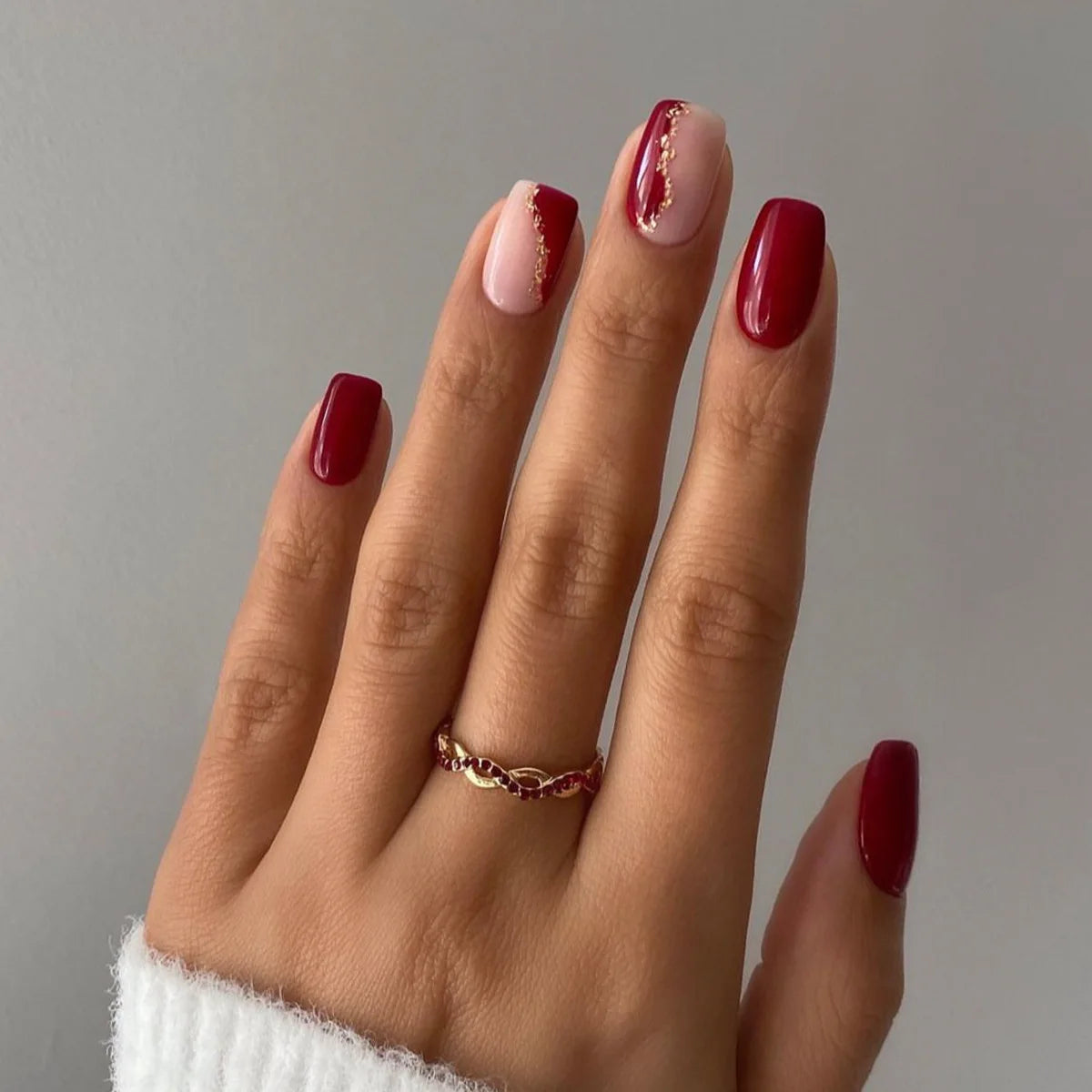 24pcs Faux Ongles Carrés