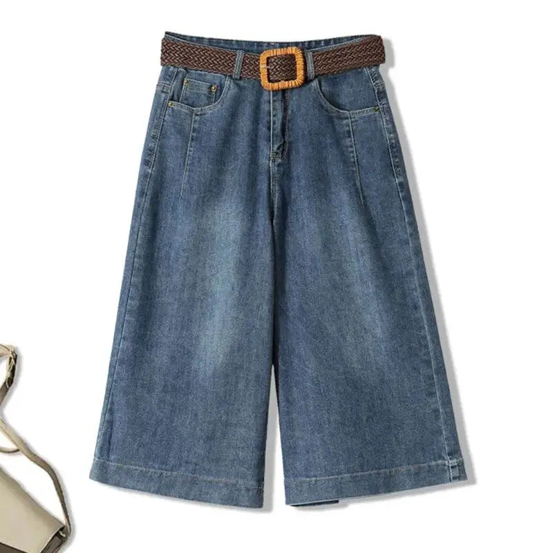Short en Jean Bleu Femme