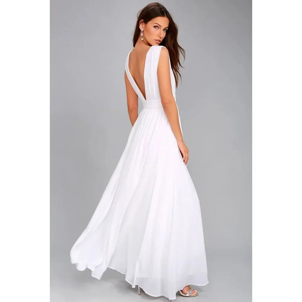 Sexy Robe Longue Dos Nu Femme