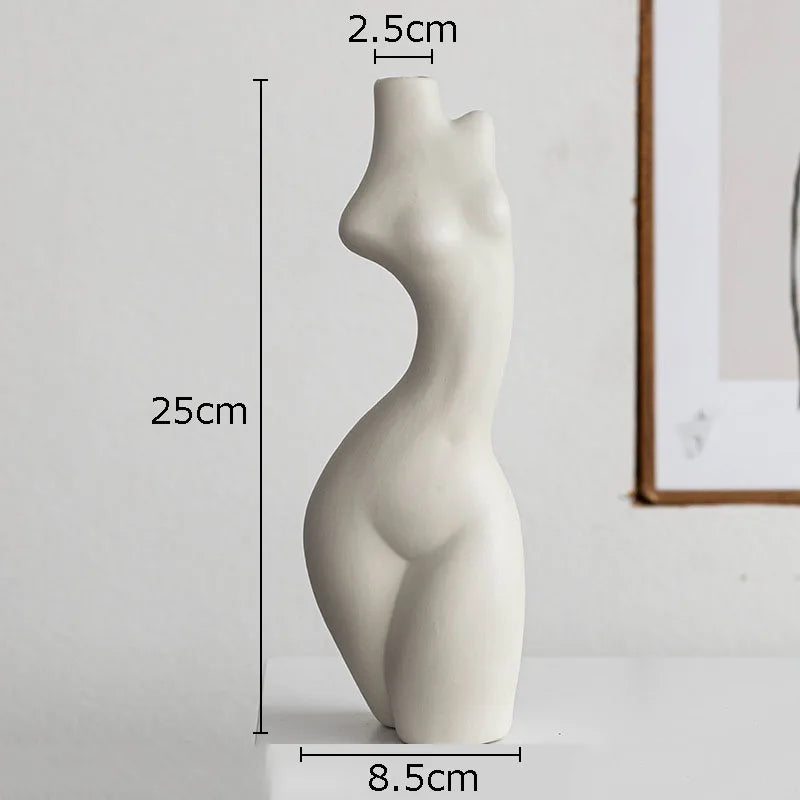 Human body ceramic vases