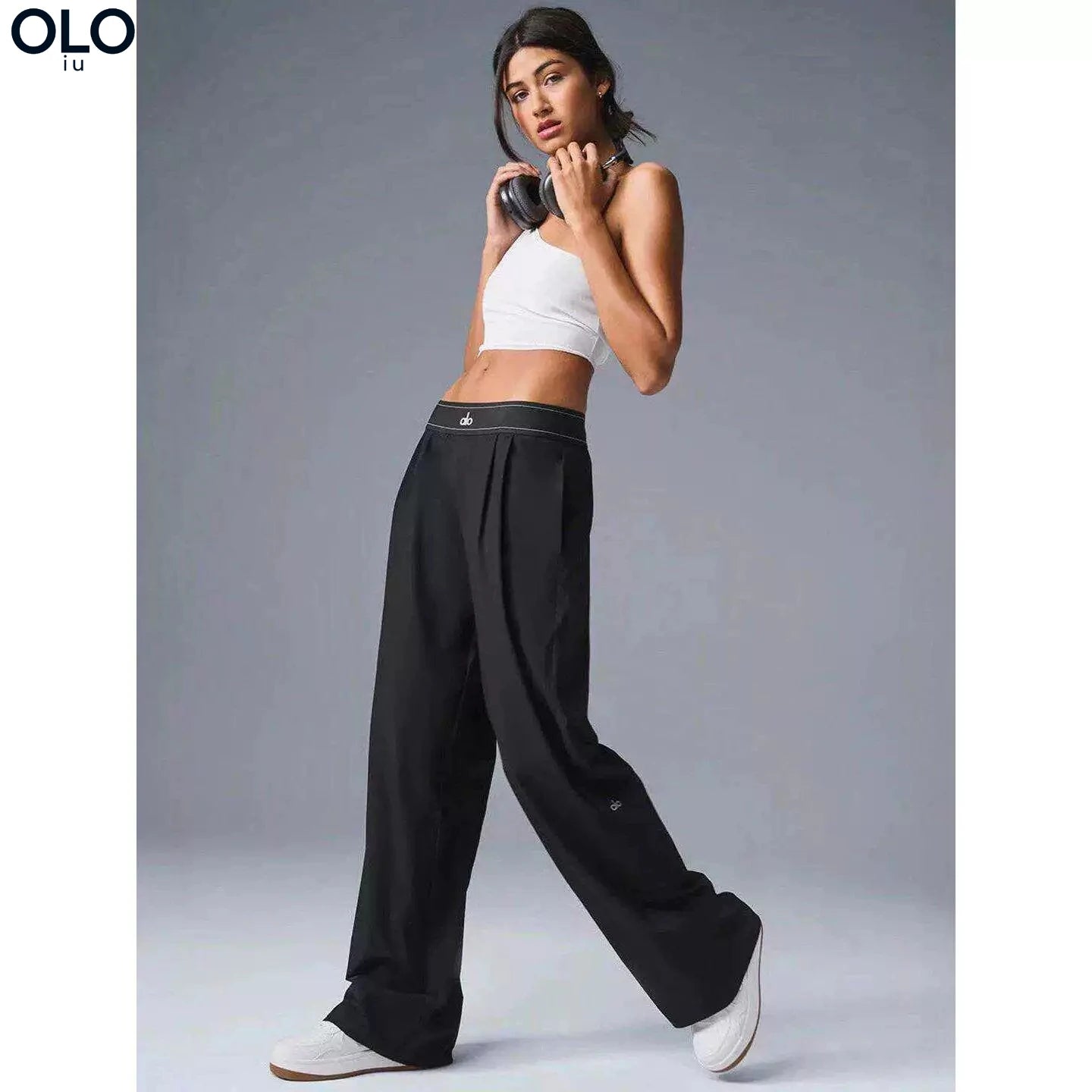 Pantalon Large Léger de Sport et Détente à Taille Élastique