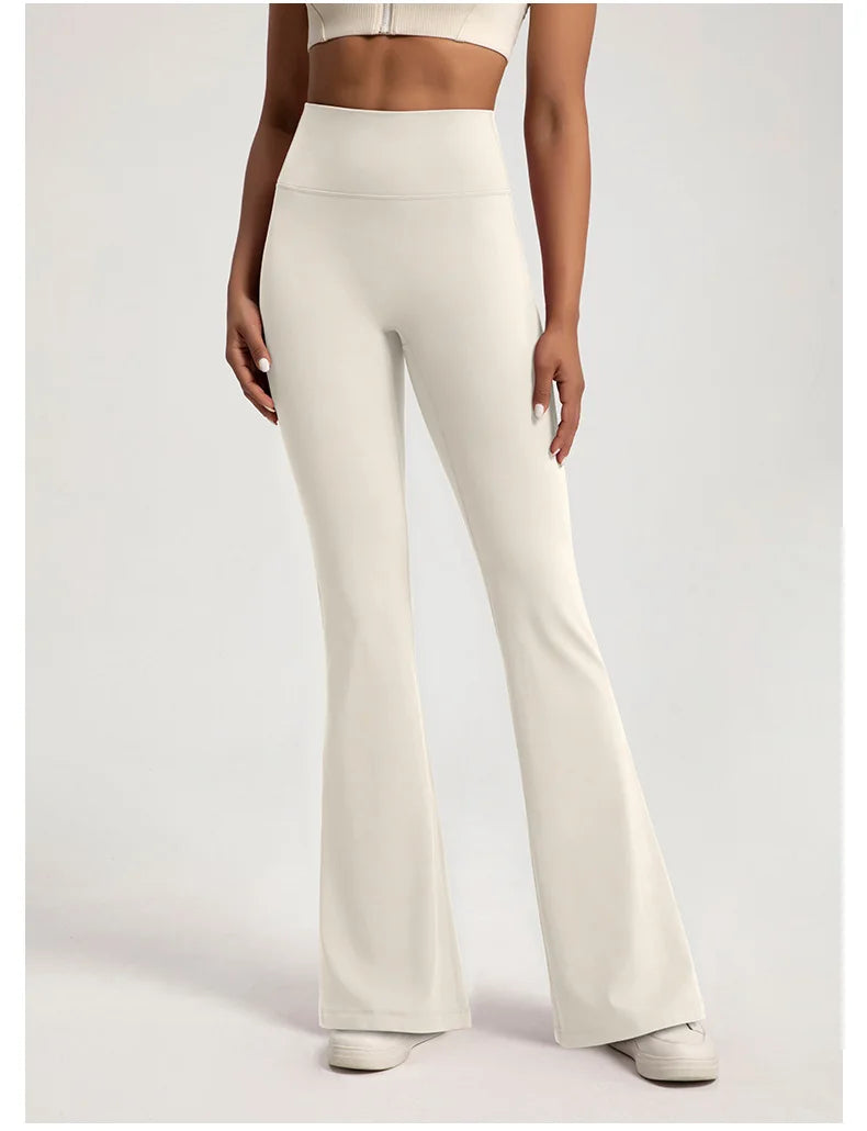 Pantalon à pattes d'éléphant Évasé à Taille Haute