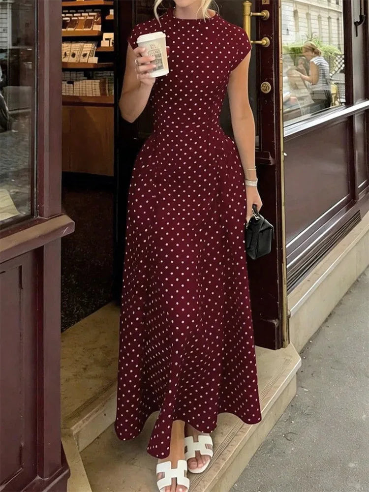 Robe Femme Vintage à Pois