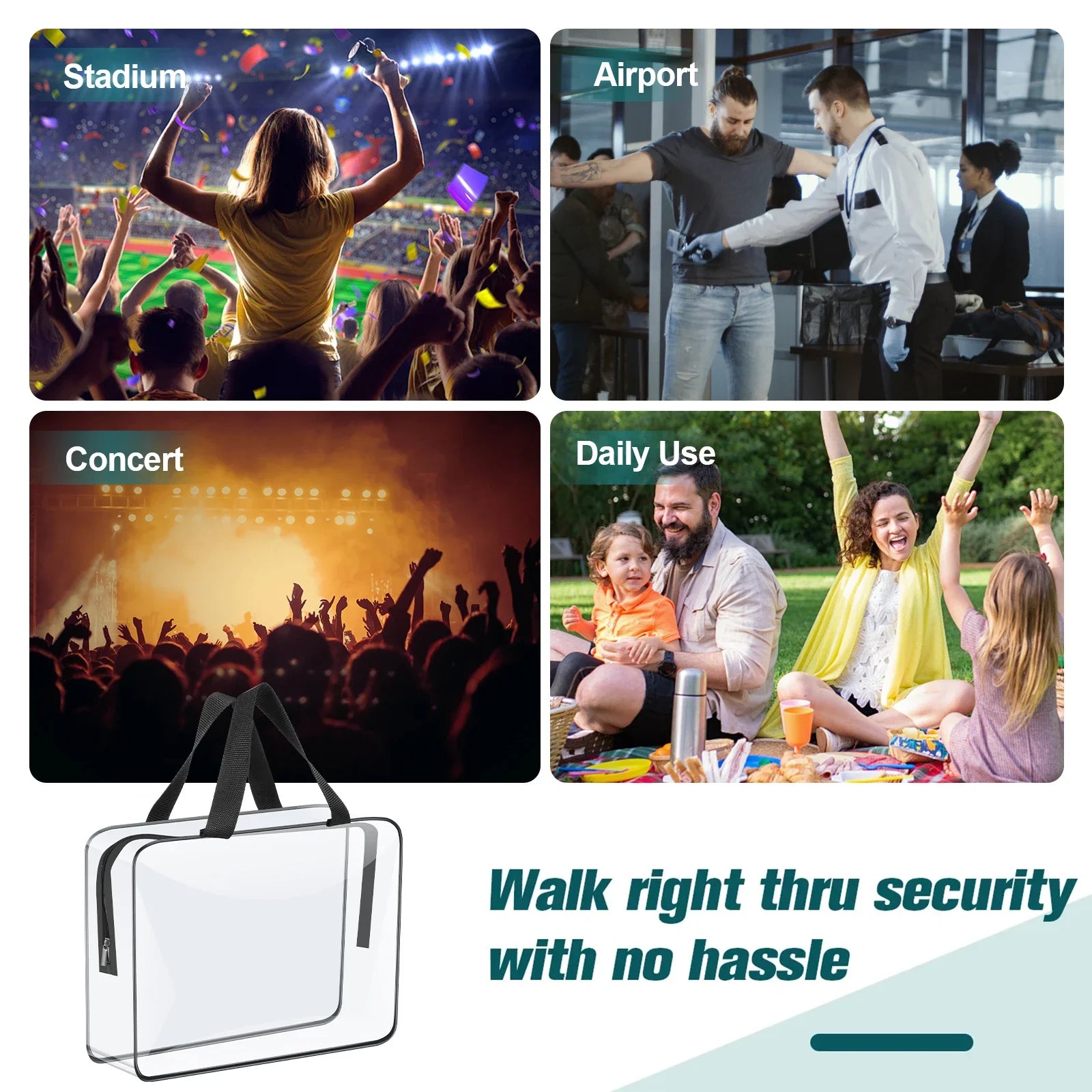 Lot de 6 Trousse Transparente