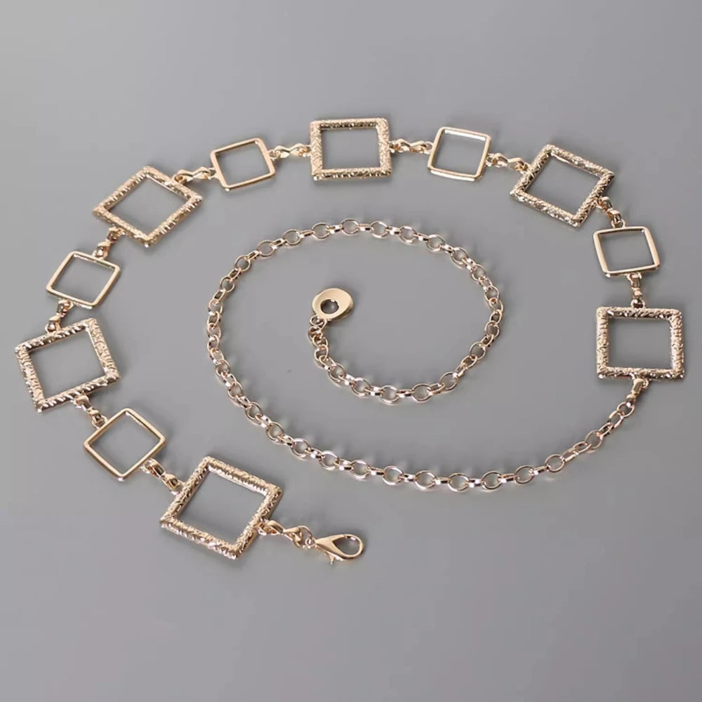 Chaîne de Taille Dorée Quadrilatère