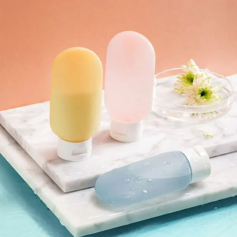 Coffret de 4 Bouteilles Rechargeables en Silicone