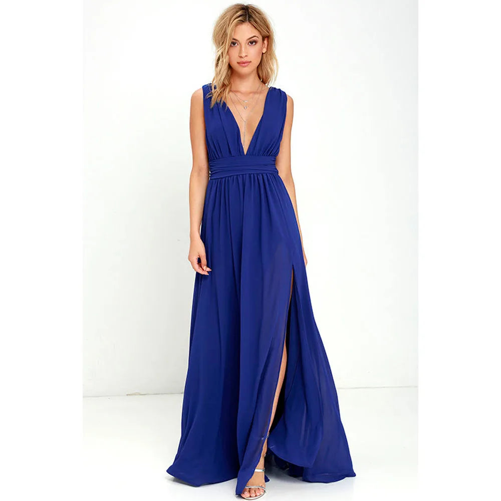 Sexy Robe Longue Dos Nu Femme