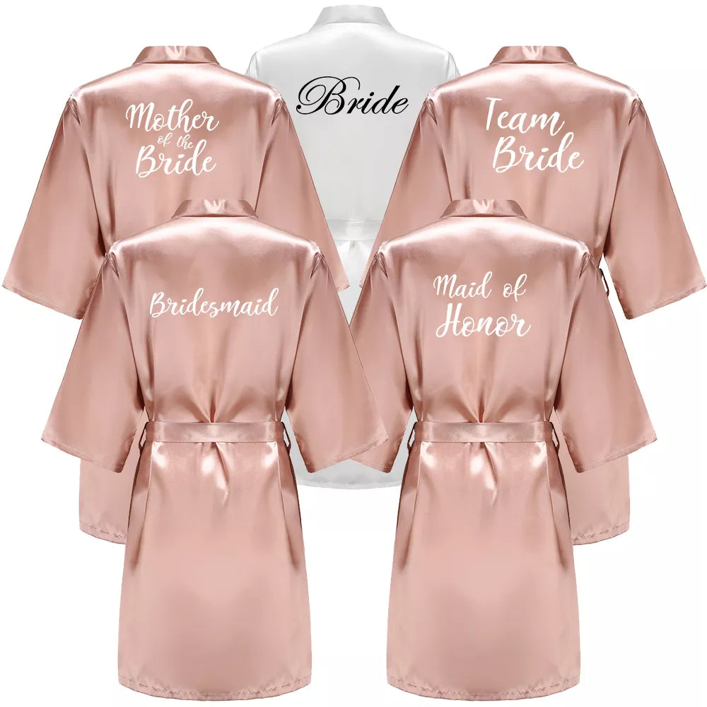 Satin dressing gown
