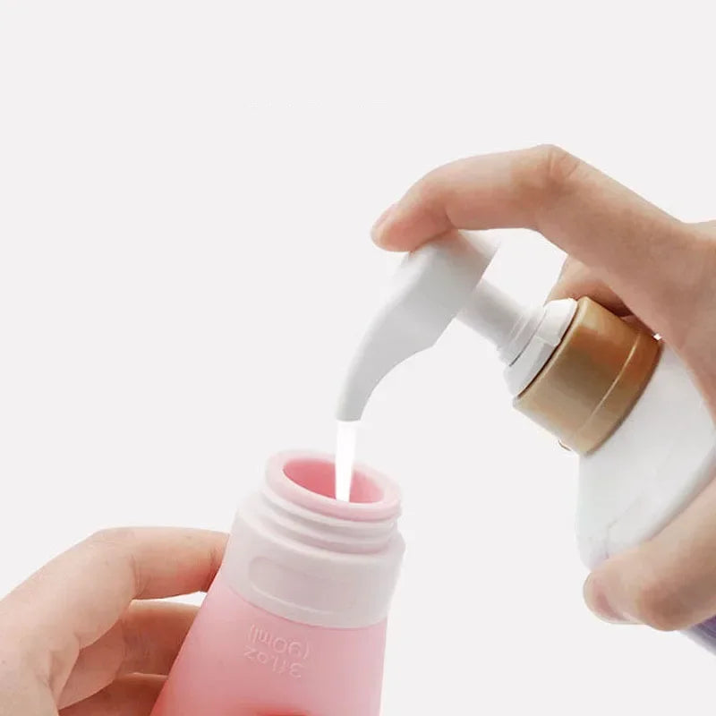 Coffret de 4 Bouteilles Rechargeables en Silicone