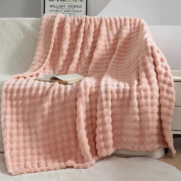 Couverture en Flanelle Polaire Corail pour Lit