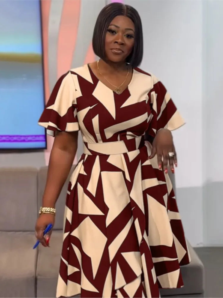 Robe Mini d'Été Femme Grande Taille