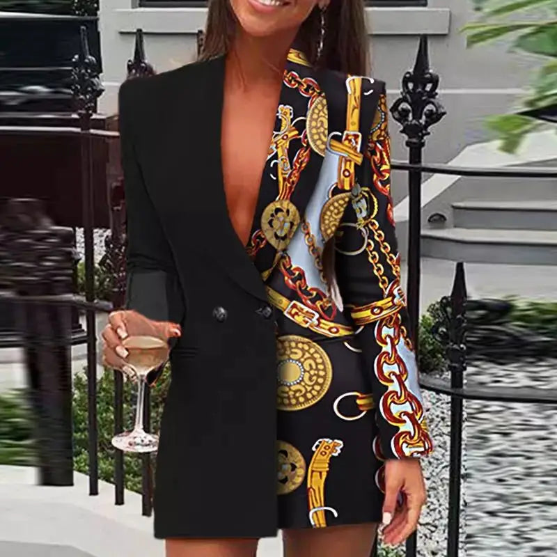 Mini Robe de soirée à Sequins Manches Longues,