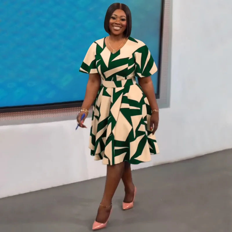 Robe Mini d'Été Femme Grande Taille